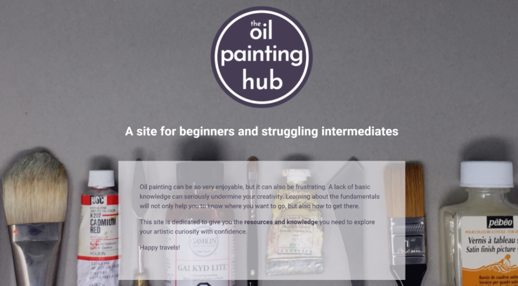 The Oil Painting Hub home page