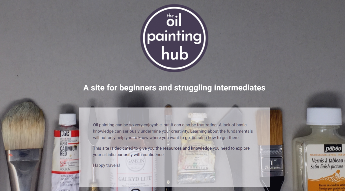 The Oil Painting Hub home page